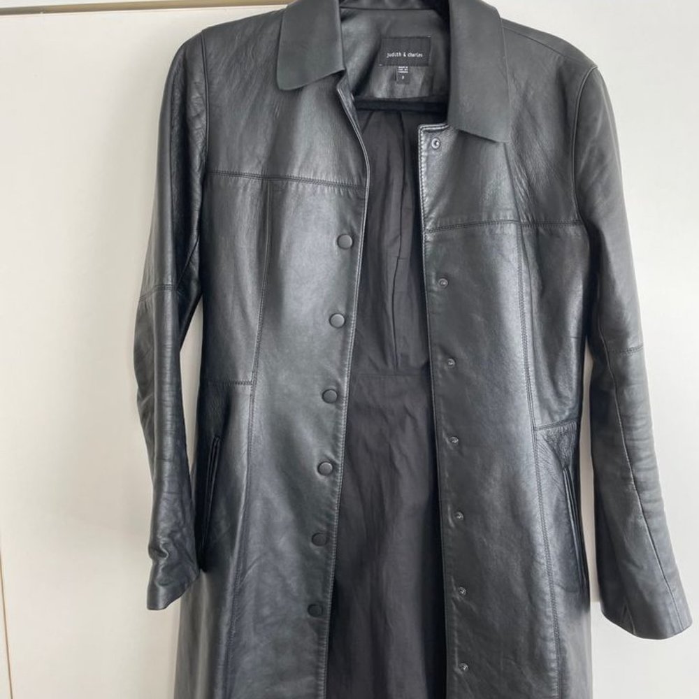 Great Price: Judith & Charles 100% Leather Trench Size 2, $150